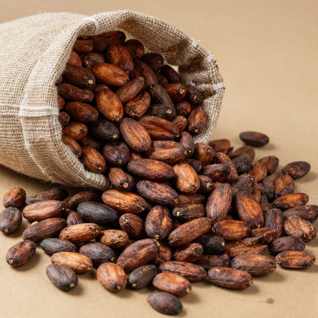 Fèves de cacao séchées — sac 65 kg